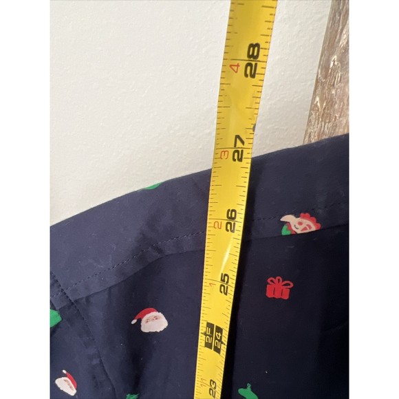EIGHTH AVENUE MENS SHORT SLEEVE BUTTON FRONT CHRISTMAS THEMED SHIRT SM Slim Fit - Picture 7 of 12